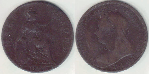 1899 Great Britain Half Penny A008795